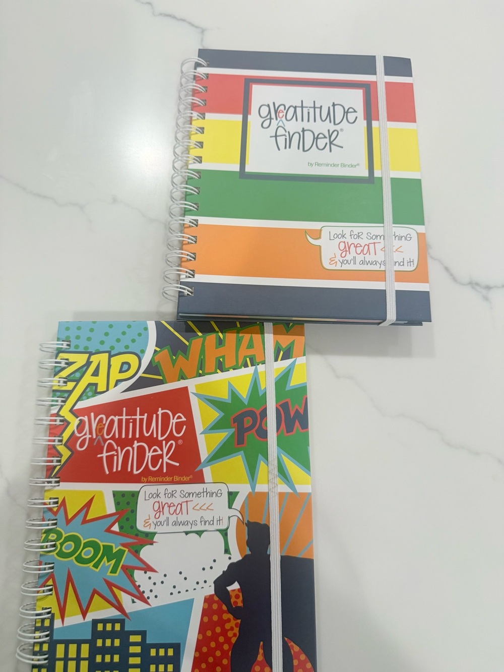 Set 2 Gratitude Finder Spiral Notebook positivity mindfulness gift journal lot